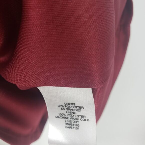 JESSICA SIMPSON wine red with teal dress - Picture 5 of 6